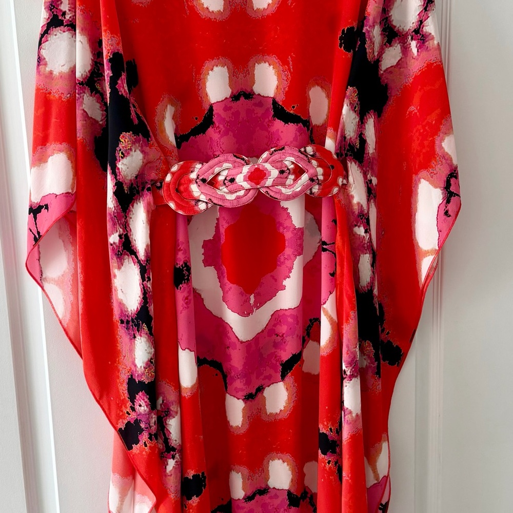 FIGUE belted Caftan, 100% silk
